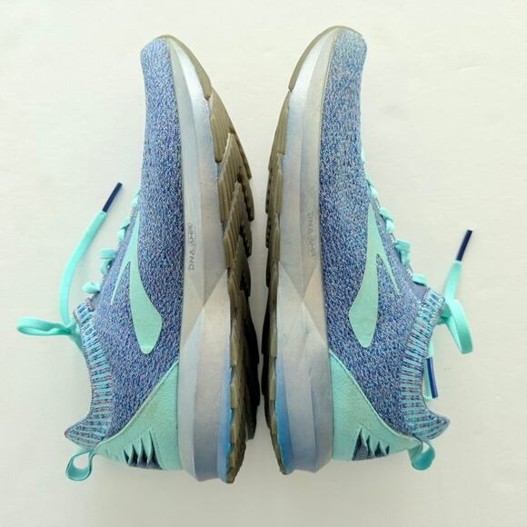Brooks Levitate 2 Periwinkle Blue Teal Size 8 Knit Run Gym Walk Comfort Worn 1X - Picture 6 of 9